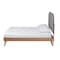 Baxton Studio Lorana Mid-Century Modern Grey Fabric and Walnut Brown Wood King Size Platform Bed 246-12645-9409-ZORO - alternate 7